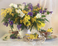 Без бренда «Натюрморт из мимоз и колокольчиков» в Смоленске