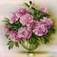 Без бренда «Пионы в круглой прозрачной вазе» в Смоленске