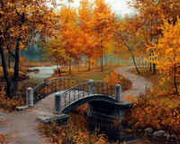 Без бренда «Коробка 20 шт: Осенний парк с мостом» в Смоленске