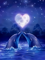 Без бренда «Дельфины под луной вида сердца (20шт)» в Смоленске