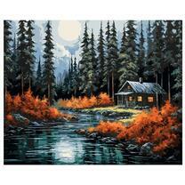 Домик на берегу лесной реки