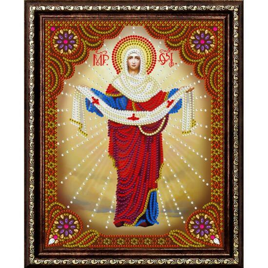 Алмазная мозаика частичная 27x33 Изображение иконы Покров Пресвятой Богородицы