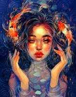 Без бренда «Девушка и карпы кои» в Смоленске в интернет-магазине  Без бренда «Девушка и карпы кои» в Смоленске