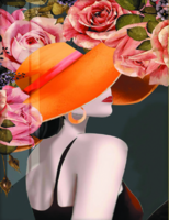 Без бренда «Дама в яркой шляпе и розы» в Смоленске в интернет-магазине  Без бренда «Дама в яркой шляпе и розы» в Смоленске