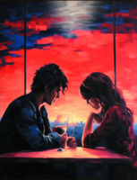 Без бренда «Влюблённая пара в кафе на закате солнца» в Смоленске