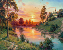 Без бренда «Вид на реку на закате» в Смоленске